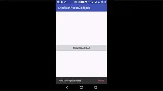 Snackbar with Action Callback Android 2017