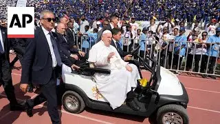 Pope delivers remarks at an event for young people in Papua New Guinea