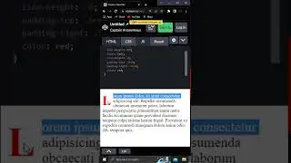 Add a Dropcap letter to text with CSS in less than one minute #shorts