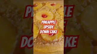 Pineapple Upside Down Cake cooked on a pellet grill. Full video also on this channel. #shorts