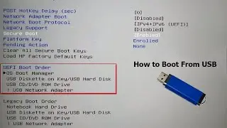 How to Boot From USB on HP Laptop | How to Access HP Boot Menu | Change boot order in BIOS | 2023