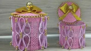 Красивая шкатулка из пластиковой бутылки/beautiful box of plastic bottle