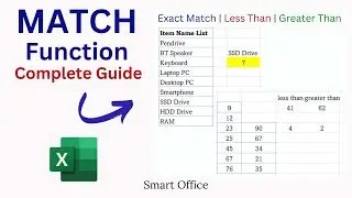 A Complete Guide on MATCH Function of Excel