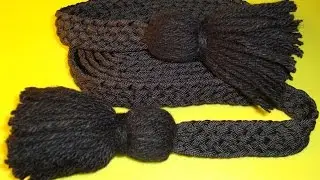 Как сплести пояс из паракорда.  Часть 3/3. Изготовление кисточек.
