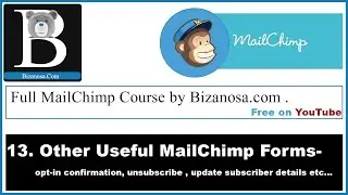 13. Other useful mailchimp forms / emails -Bizanosa Mailchimp course