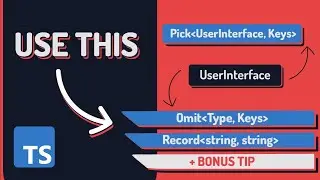 Typescript Utility Types you must know - Pick, Omit, Partial, Record + BONUS TIP