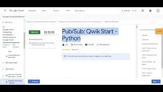 Pub/Sub: Qwik Start - Python