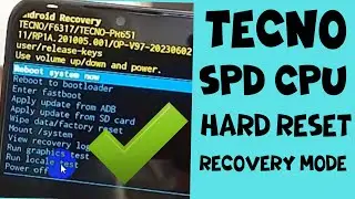 Tecno hard reset, tecno spark 7 SPD Unisoc hard reset recovery mode, wipe data/factory reset