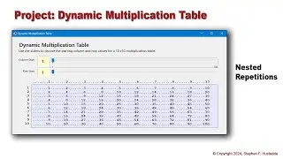 OOP Programming (VB) - 08G Multiplication Table project