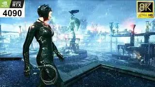 CATWOMAN: Relaxing Ambient Rainy Walk Through Arkham GOTHAM