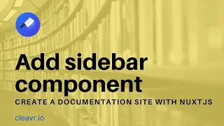 Add sidebar component in NuxtJS Content project