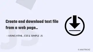 How to create and download text file from a web page