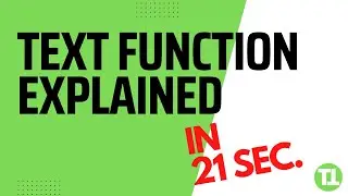 TEXT Function Explained in 21 Seconds Google Sheets Excel 🤯 