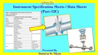 Instrument Specification Sheets (ISS) / Data Sheets (Part -12C)