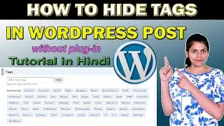 How to Hide Tags in WordPress Post Without Plugin