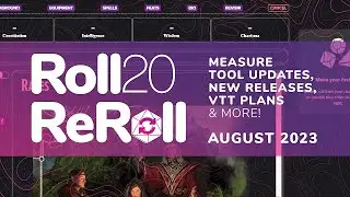 Roll20 ReRoll 5: Measure Tool, New Releases, & Roll20 Characters