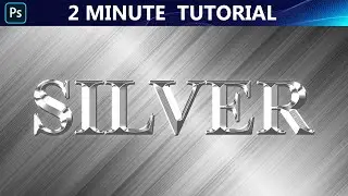 2 Minute Trick in Photoshop - Silver Text, Silver Typography Design