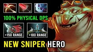 NEW Sniper Hero +250 Attack Range Universal Right Click Techies 100% Physical DPS Dota 2