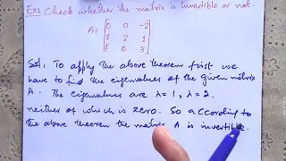 Eigenvalues And Invertibility Of A Matrix In Urdu/Hindi  |Formula Foundation Usindh|