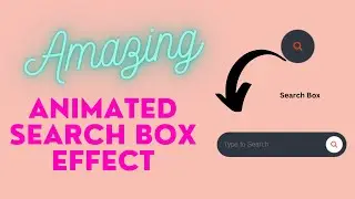 Animated CSS Search Box Using Only HTML & CSS