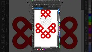 Como fazer Design de Logo em formato de Coração em vetor no CorelDRAW #132 #shorts