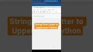 Convert First Letter of String to Uppercase in Python! #shorts #python #programming #coding