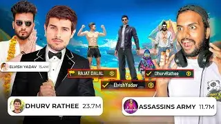 Elvish Yadav Vs Dhruv Rathee In Free Fire Gone Wrong 😱 - Garena Free Fire Max