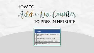 How to Add a Line Counter to PDFs in NetSuite