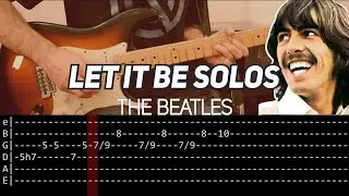 The Beatles - Let it be solos (Guitar lesson with TAB)