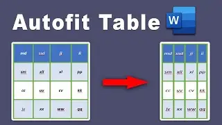 How to autofit table in Microsoft Word Document