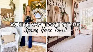 SPRING COTTAGE HOME TOUR | WHITE FARMHOUSE | Rachel Penton Home Tour🏡🤍