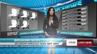 Modern Virtual News Studio After Effects Template