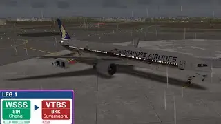 Real Flight Simulator | Singapore Airlines SQ 712 | Singapore (WSSS) - Bangkok (VTBS) | B777-300ER
