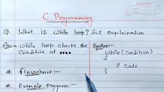 While Loop in C Programming | Learn Coding