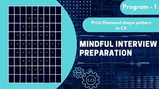 Print Diamond shape Pattern in C# || Diamond Star pattern in C#