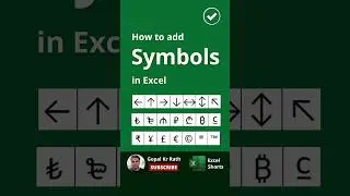 How to add Symbols in Excel #shorts 🙂