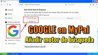 Cómo añadir el motor de búsqueda de Google al navegador MyPal.