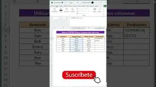 Utilice únicamente la función CONTAR.SI para comparar dos columnas en Excel #microsoftexcel