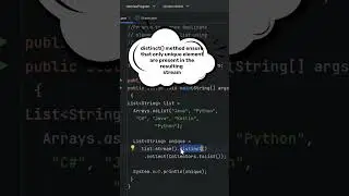 Java Interview Questions #10 Program to remove duplicate element from list  using Java 8  #shorts
