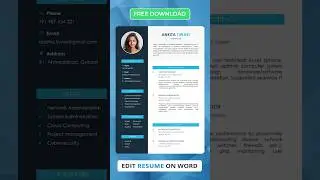 How to Edit a Resume in Microsoft Word | Modern Resume Template 