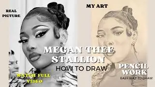 How to draw megan thee stallion step by step 2024 || megan thee stallion