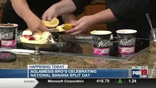 Aglamesis Bro's shares banana split recipe on National Banana Split Day