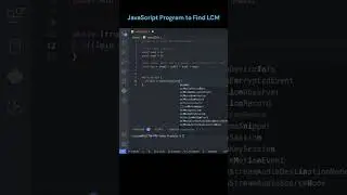 JavaScript Program to Find LCM  #codesecret #youtubeshort #viralshort #programming #coding #learning