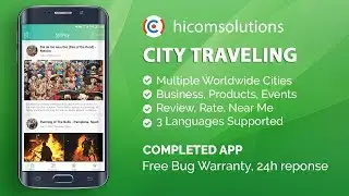 Android Demo - City Travelling Information App Template, Script, Source Code for Sale