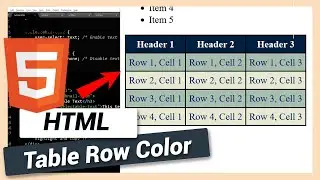 Alternate Table Row Color (Odd or Even) | HTML and CSS Tutorial