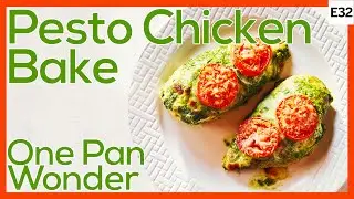 Pesto Chicken Bake - One Pan | 5 Ingredients | Ready in 30!