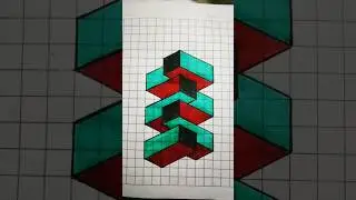 #how to draw 3d art #easydrawing #3d #art #artoftheday #draw  #simple #opticalillusion #shorts #yt