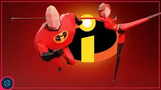 The Incredibles low poly 3D modeling Time lapse