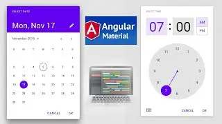 How To Show Date & Time Picker In Popup Window Extended Angular Material with Source Code