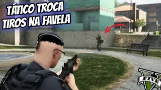 TROCA DE TIRO NA FAVELA TÁTICO CANCELA CPF - GTA RP